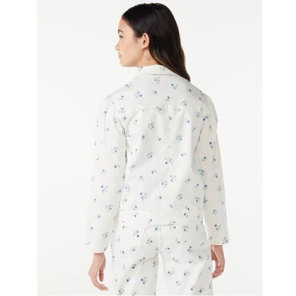 Girls Floral Print Snap Down Barn Jacket Shirt Top Size M 7/8 - Picture 7 of 7